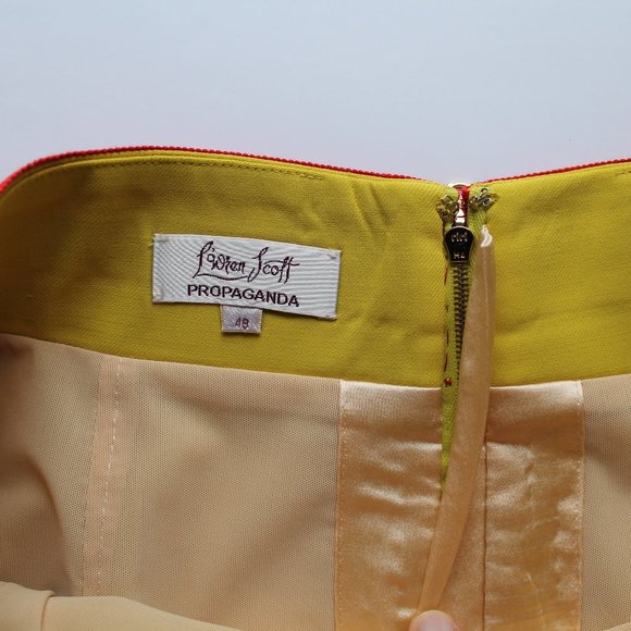 L’Wren Scott Grosgrain Trim Pencil Skirt Runway Resort Size US 12 Taylor Swift - Picture 6 of 8